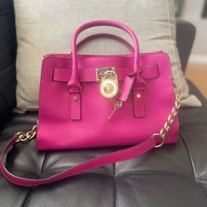Micheal Kors Hamilton Handbag raspberry/pink